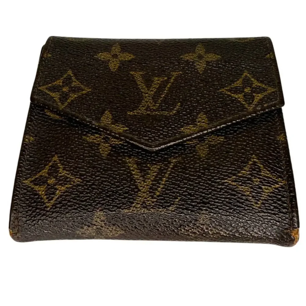 Vintage Louis Vuitton Elise Double Snap Wallet Monogram 1986 Authenticated